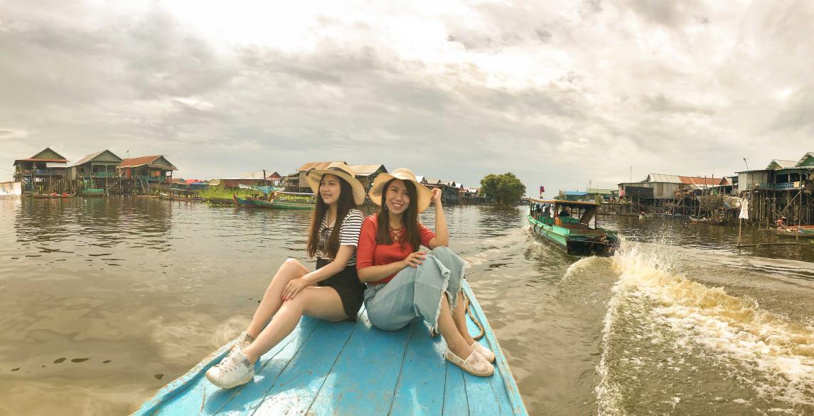 Lac flottant de Tonle Sap, maison sur pilotis